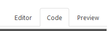 Editor Mode Selection
