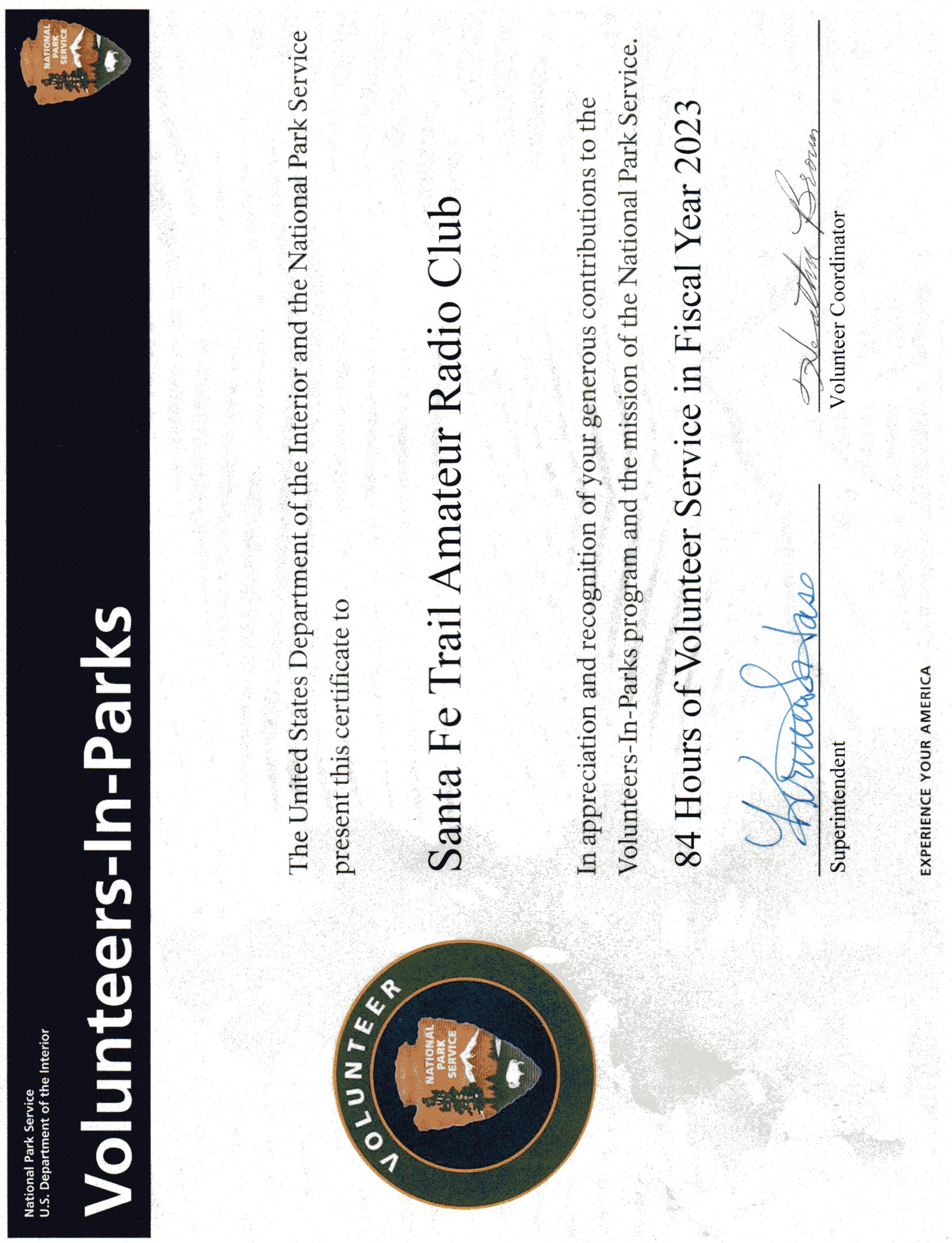 Volunteer Cert 2023r